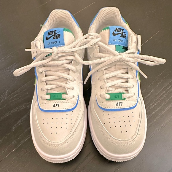 RARE Nike Air Force 1 Green Blue size 7 - Picture 2 of 11